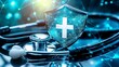 © Ronnayut - A digital shield symbolizes data protection in healthcare.