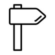 © Aleeza - Road Sign Vector Line Icon Design