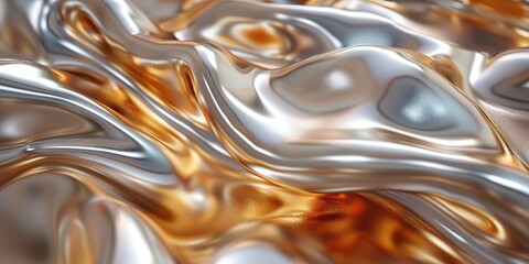 Wall Mural - Abstract metal curve background