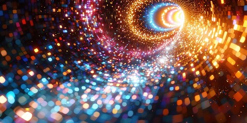 Wall Mural - Abstract motion geometric background