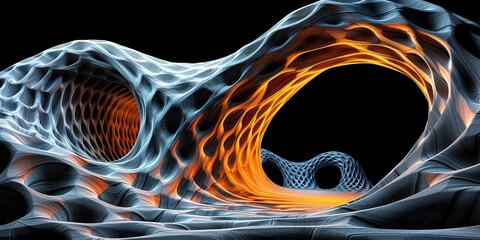 Wall Mural - Abstract blue gradient interior 
