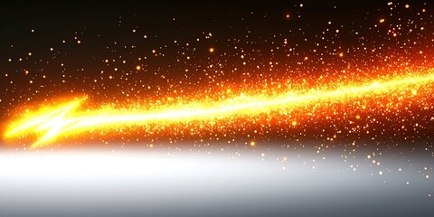 Wall Mural - a yellow lightning on a dark background