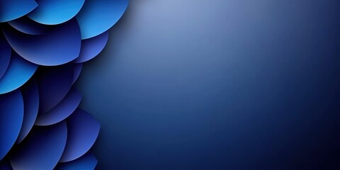 Wall Mural - Abstract 3D Blue Curved Background 