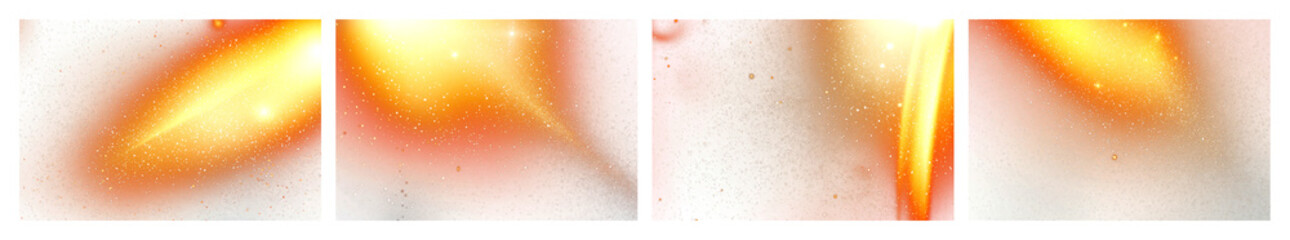 Wall Mural - png glowing abstract cosmic light, element set on transparent background