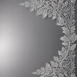 © Phen - Silver leaf lace border on shimmering metallic background  Elegant, ornate design ,  filigree,  texture,  silver