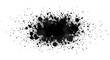 © Zayan - Black Paint Splatter with Drips on White Background