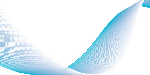 Wall Mural - abstract vector blue wave lines on white background