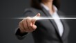 © VisionCrafter - Professional business woman engaged with interactive touch screen technology demonstrating productivity and efficiency in the workplace