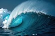 © Maryna - Blue ocean wave. Big waves crashing over reef. Clear turquoise water, dynamic powerful nature force. Summer vacation, holiday travel concept. Surfing background, aquatic sports.
