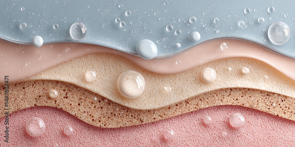 Skin Hydration and Beauty: A detailed illustration of skin layers and ...