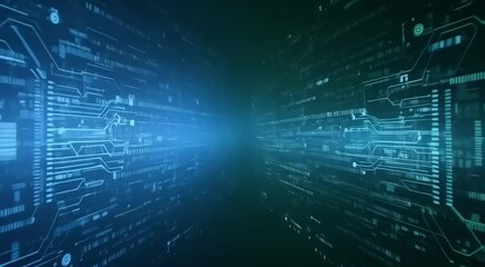 abstract technology background with binary code