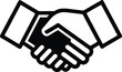 © PNG House - Black and white handshake icon partnership agreement deal