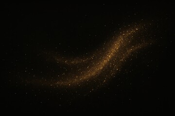 Poster - A Stunning Display of Golden Stardust Against a Dark Background