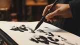 Calligraphy in progress