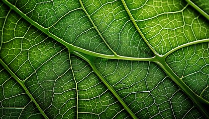 close up macro image of green leaves with intricate vein textures