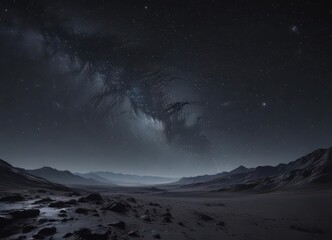 Wall Mural - starry night, inky black expanse, cosmic dust , black, comets, cosmos