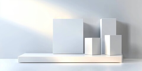 Aufkleber - line connection in modern architecture featuring sleek glass facades and minimalist geometric forms against a soft neutral background