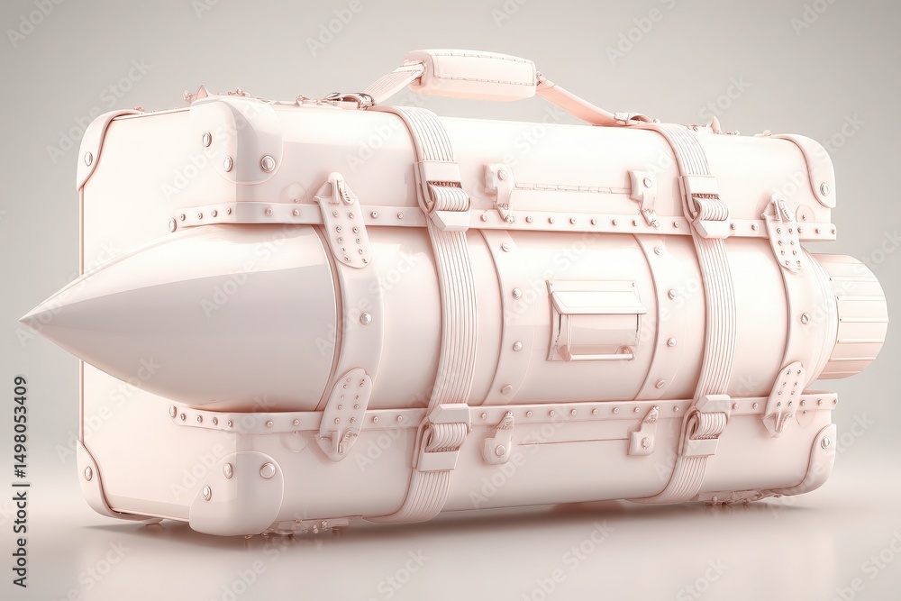 A unique creation combines the structure of a suitcase with the aerodynamic shape of a missile.