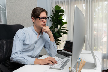 it developer looking at online software development information on pc align working laptop with codi