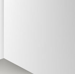 Wall Mural - Clean abstract white and grey gradient wall and floor background