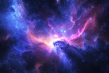 Wall Mural - exploring the vibrant colors of cosmic nebulae and star formation in deep space, 4k supernova birth 