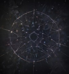 Wall Mural - geometric constellation patterns, connected stars, cosmic lines , map, digital, stars