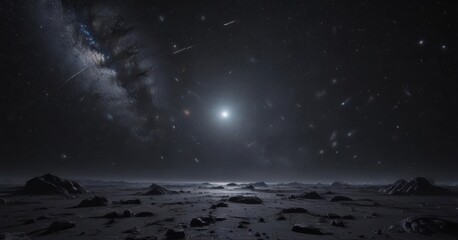 Wall Mural - Twinkling stars scattered across a vast, dark galaxy ,  astronomical,  Milky Way,  point