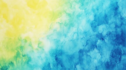 Wall Mural - Vibrant Abstract Background in Yellow and Blue Watercolor Texture