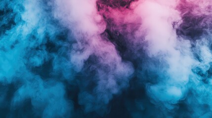Wall Mural - Colorful Smoke Background with Pink and Blue Hues for Creative Use