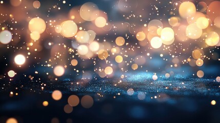 Wall Mural - Abstract Bokeh Background with Sparkling Lights and Shimmering Effects