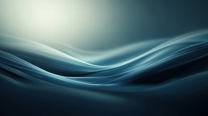 Wall Mural - ethereal fluid waves in soft blue and gray tones for tranquility