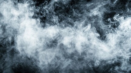 Wall Mural - Soft Gray Smoke Swirling in Dark Background for Artistic Effects
