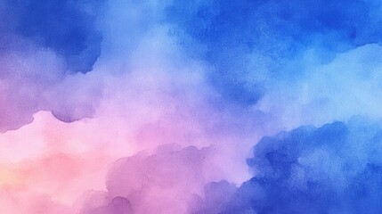 Wall Mural - Soft Pastel Abstract Cloud Background in Blue and Pink Hues