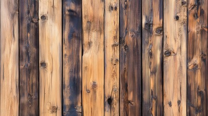 Wall Mural - wooden plank wall background with natural texture and patterns