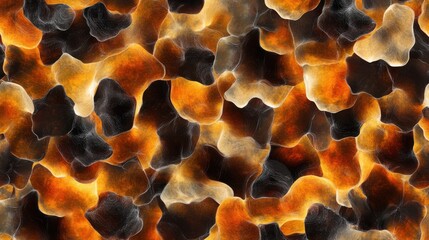 Wall Mural - abstract texture in warm tones of orange and black for background use