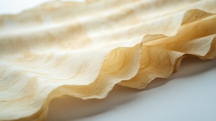 Wall Mural - Elegant Textured Fabric in Soft Beige and Cream Tones