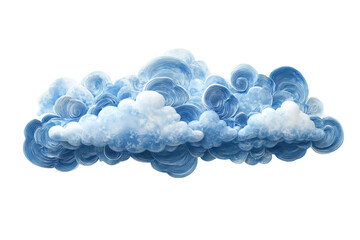 Aufkleber - Delicate swirling clouds illuminated by soft light showcasing graceful shapes and gentle curves in a transparent format suitable for various creative projects