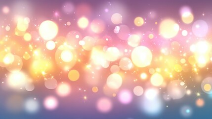 Wall Mural - colorful bokeh background with soft lights and sparkling effects