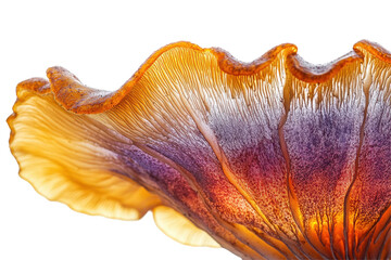 Aufkleber - Unique transparent mushroom showcasing vibrant colors and intricate textures in natural light with a detailed close-up view