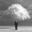 © NNS Studio - Headless Man Cloudy Sky Business Suit Monochrome Portrait Dramatic Conceptual Art Fantasy Illusion Sadness Abstract Solitude Surrealist Dreamlike Emotion Thoughtful Tension Future Perspective Mood