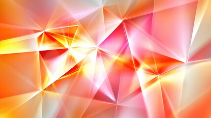 Wall Mural - vibrant abstract geometry with gradients of red, orange, and pink