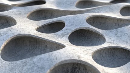 Wall Mural - abstract textured surface with unique hollow patterns and shadows