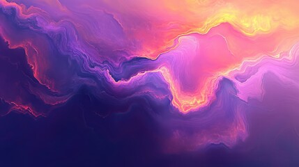 Wall Mural - colorful abstract swirling clouds in purple and orange tones