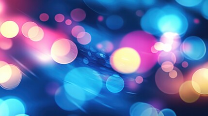 Wall Mural - Colorful Bokeh Lights Background for Abstract Art and Design Projects