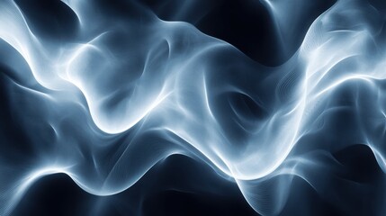Wall Mural - ethereal abstract waves of light flowing in a dark background
