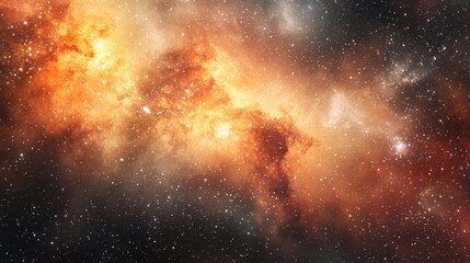 Wall Mural - Stunning Cosmic Nebula with Bright Stars and Colorful Gas Clouds
