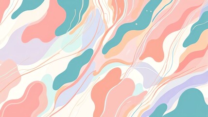 Wall Mural - abstract pastel swirls: a dreamy color palette