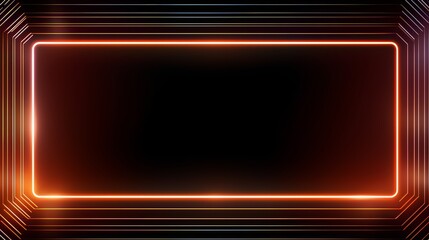 Fototapete - Black frame with a red border. The frame is very dark and the red border is very bright
