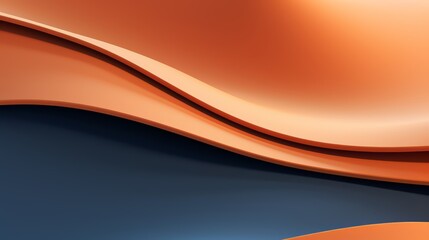 Aufkleber - Blue and orange wave pattern. The blue is the background and the orange is the foreground