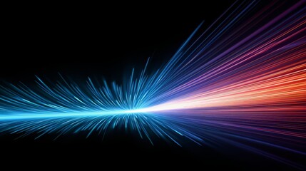 Aufkleber - Colorful, swirling line of light that appears to be moving through space. The colors are bright and vibrant, creating a sense of energy and movement